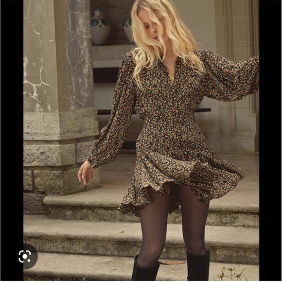 SOLD NWT Doen Camden Dress in Ink Montpellier Floral L - Picture 2 of 7